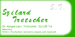 szilard tretscher business card